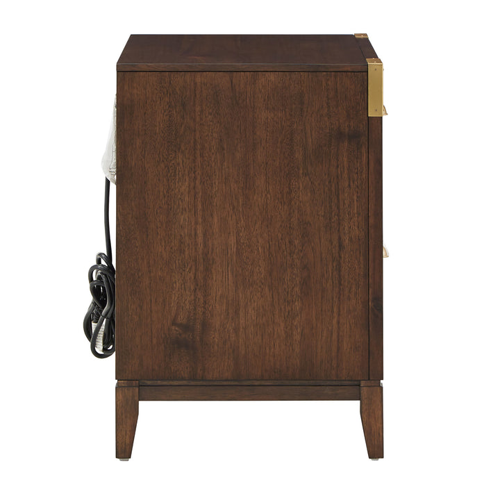 26" Wide 2 - Drawer Campaign Nightstand