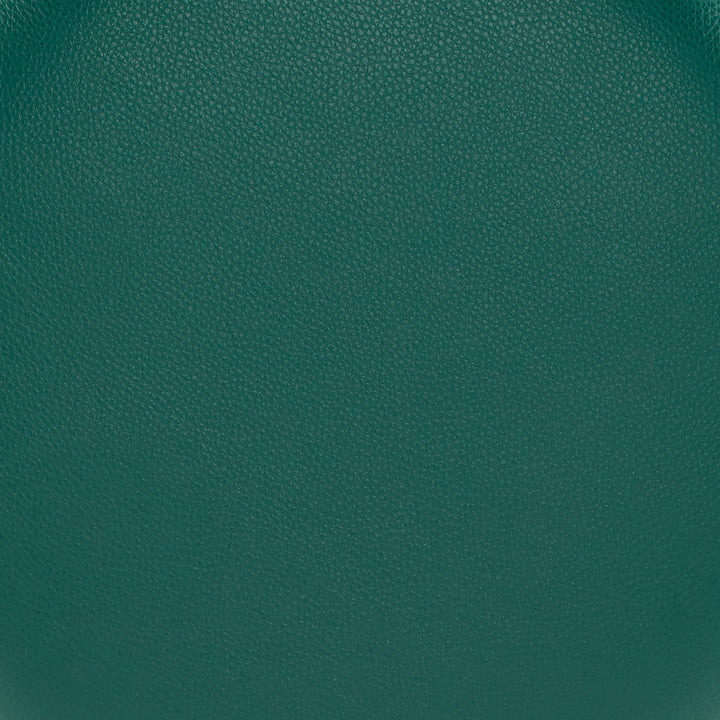 Set Of 2, Brown Finish Green Pu 29" Swivel Bar Height Stool - Green Faux Leather, Bar Height - Green Faux Leather, Bar Height