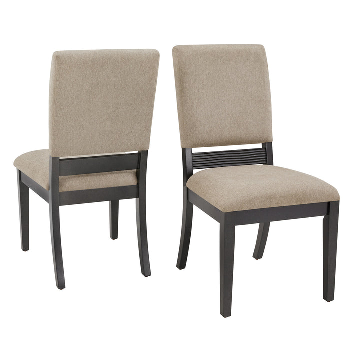 7-piece 92" Black Finish Light Grey Fiber Cement Top Dining Set