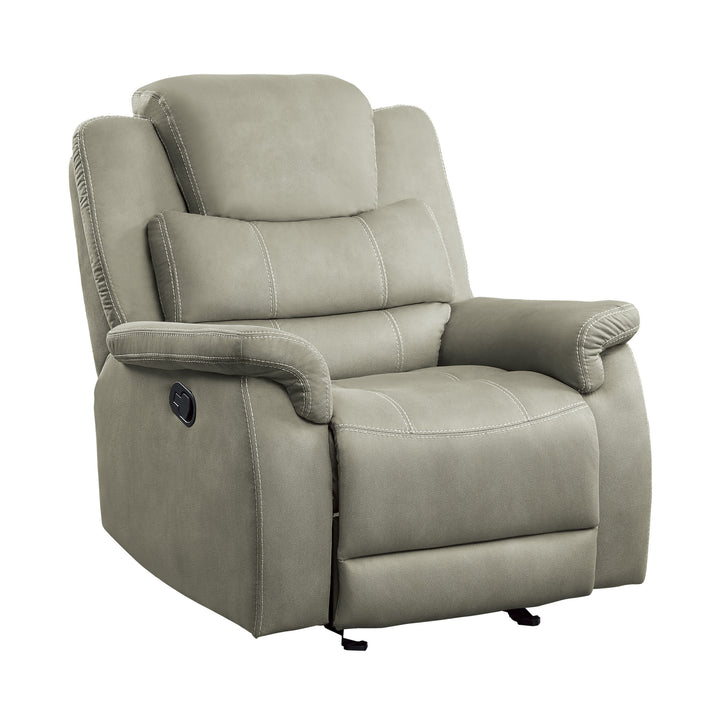 Glider Reclining Chair, Light Grey 100% Polyester