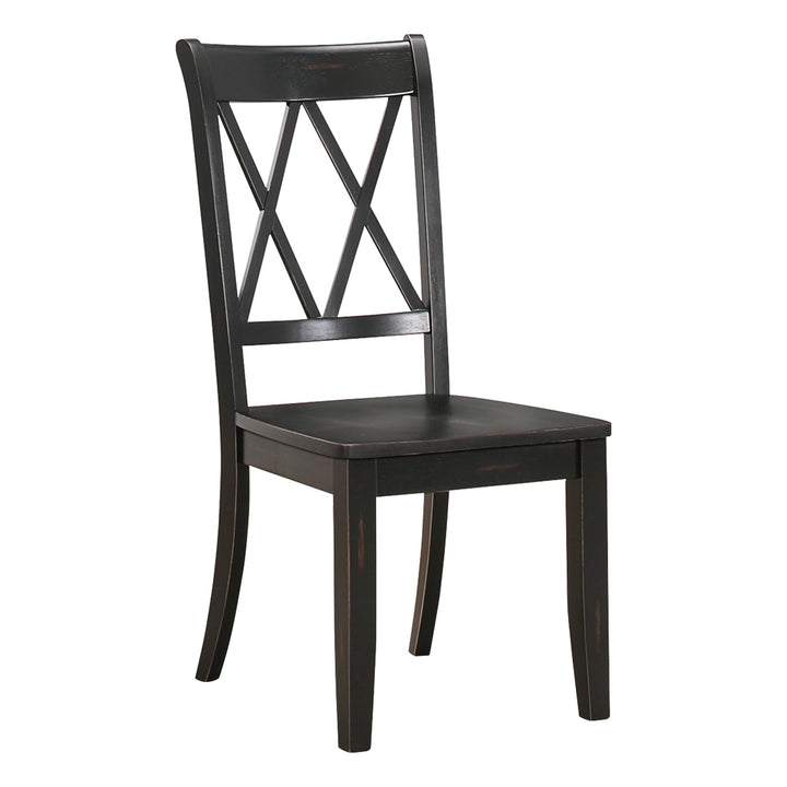 Set Of 2, Side Chair, Blk Sand Thru