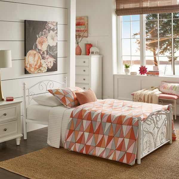 Pallina White Metal Twin Bed (Twin Size) (Twin Size)