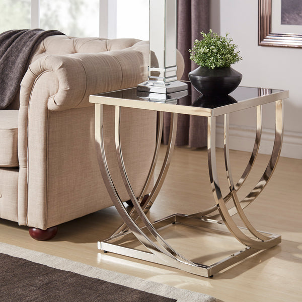 Steel Arch Square End Table