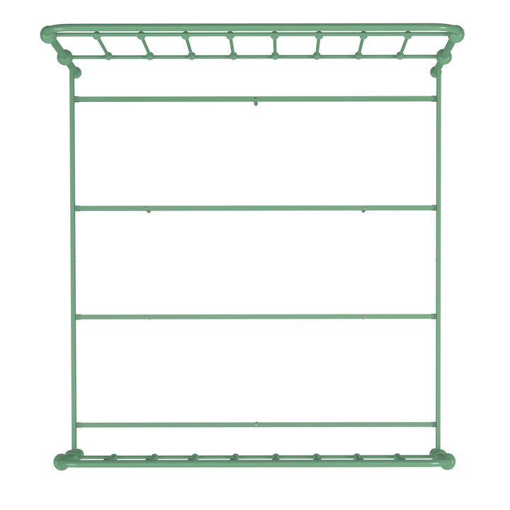 Antique Graceful Victorian Iron Metal Bed - Green Meadow, King