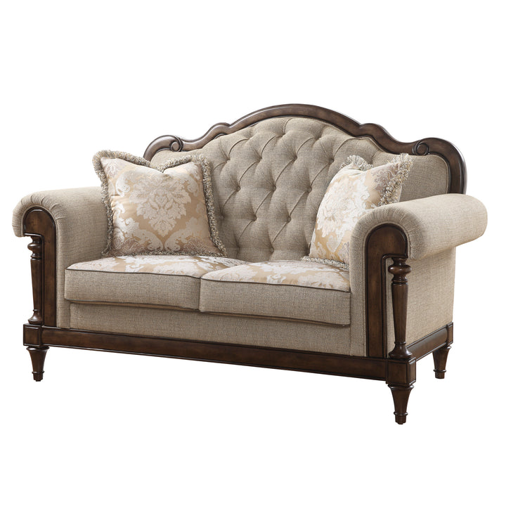 Loveseat with 2 Pillows