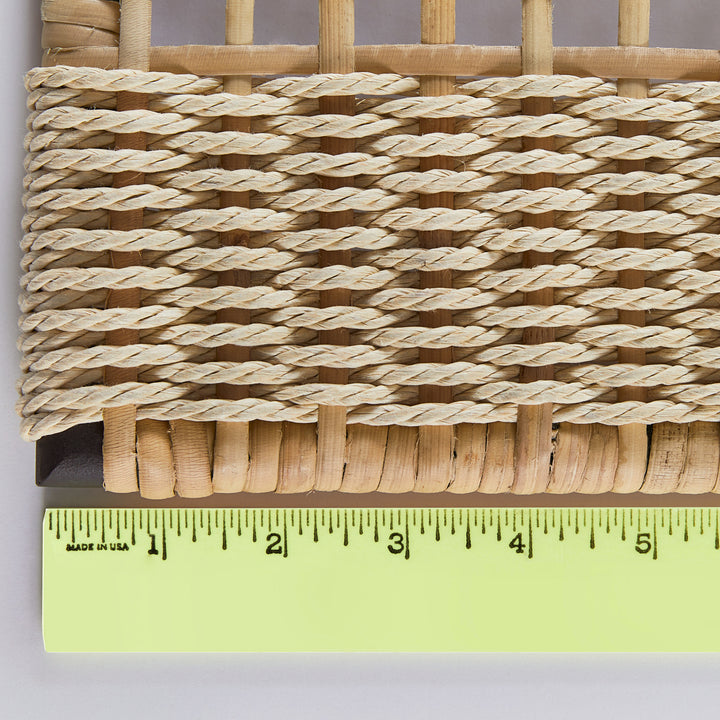 Solid Wood Bench with Weave Rope
