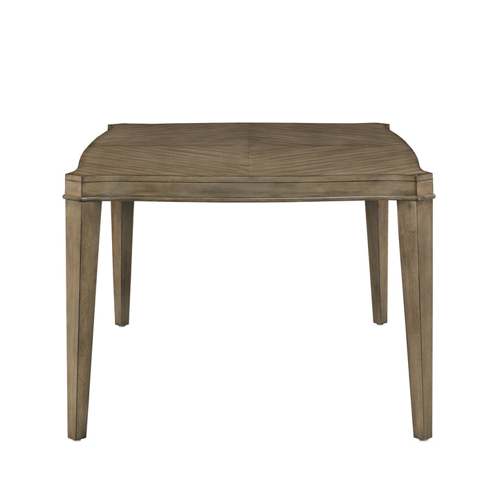 Antique Taupe Wood Extending Dining Table