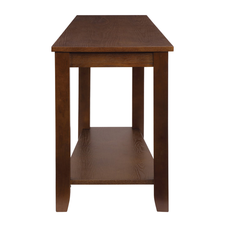 Elwell Espresso Finish Wedged Chairside Table