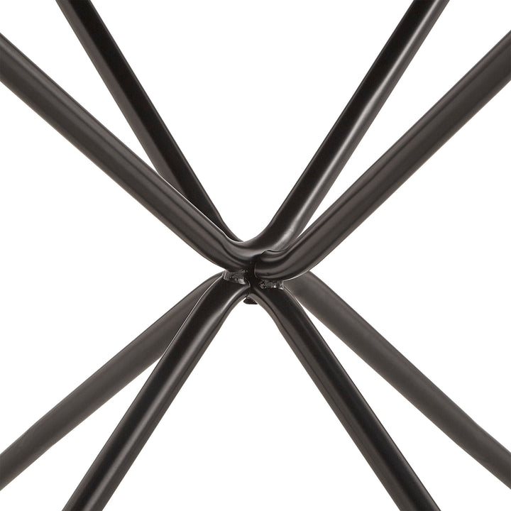 Walnut Finish Round 5-Piece Dining Set - High Back Chairs