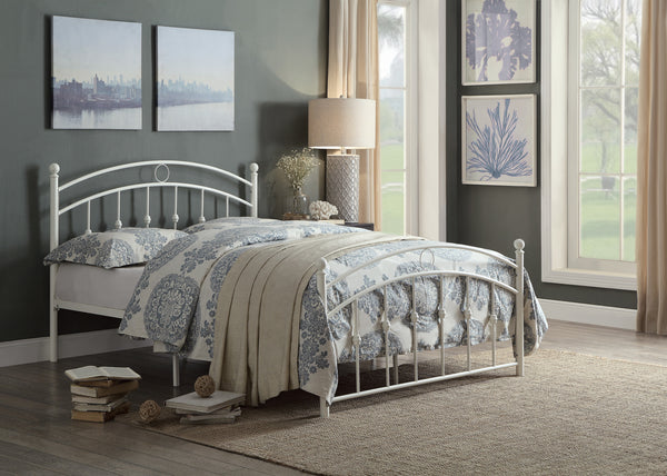 Full Metal Platform Bed, White