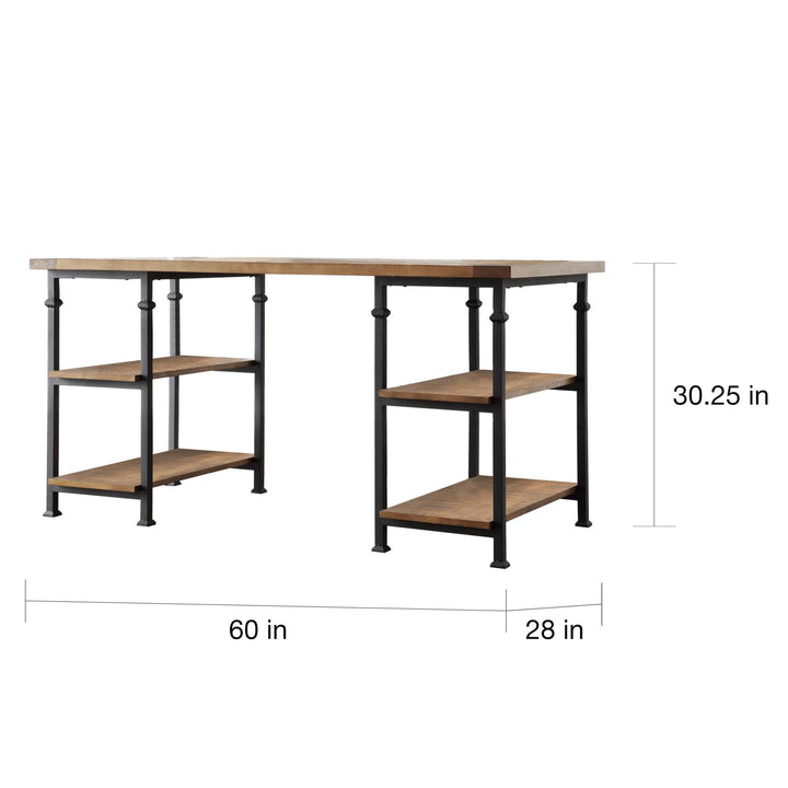 3-Piece Desk or Sofa Table and Bookcase Set - 40-inch Bookcases