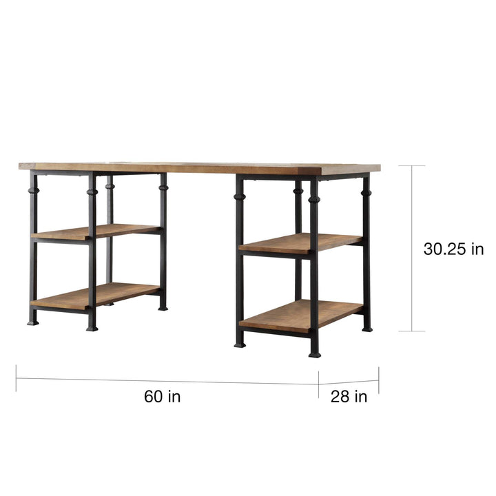 3-Piece Desk or Sofa Table and Bookcase Set - 26-inch Bookcases
