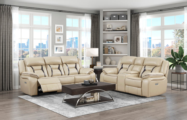 Power Double Reclining Loveseat with Center Console