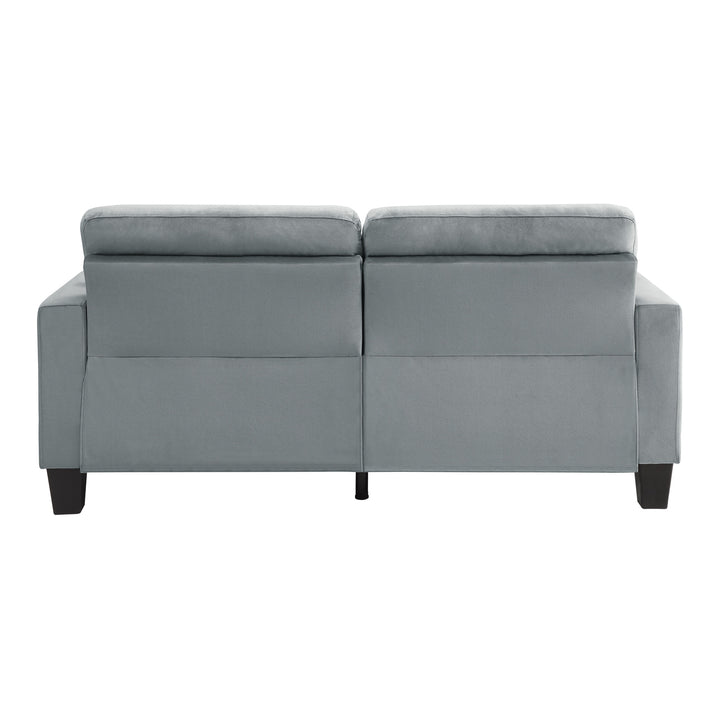 Sofa, 2 Pillows, Gray 100% Polyester