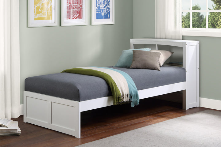 Bookcase Bed - White, Twin