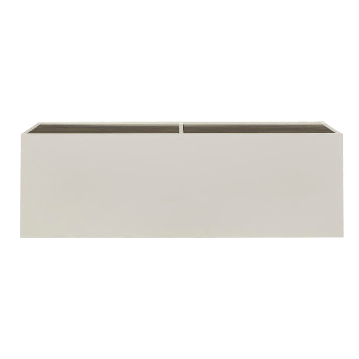Butter White and Light Charcoal Finish 6-Drawer Dresser