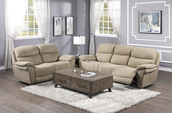 Power Double Reclining Sofa with Power Headrests