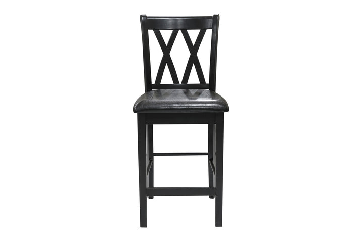 Norman Black Finish 5Pc Pack Counter Height Set