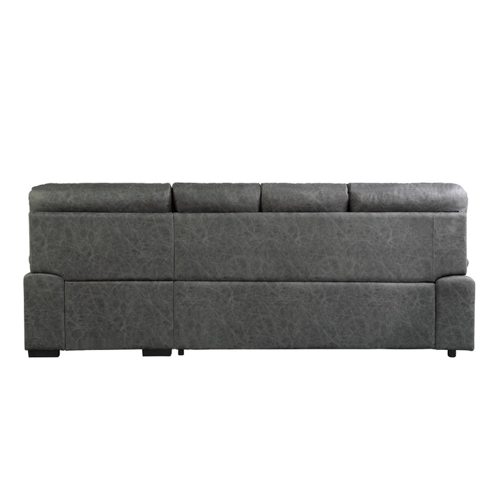 2-Piece Sectional with Pull-out Bed and Chaise with Hidden Storage