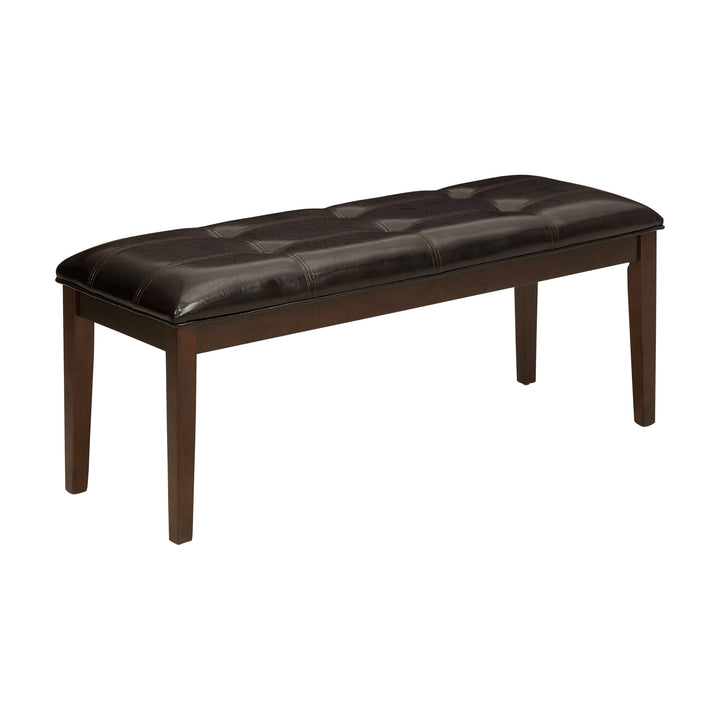 Decatur Espresso Finish 49"W Tufted Bench