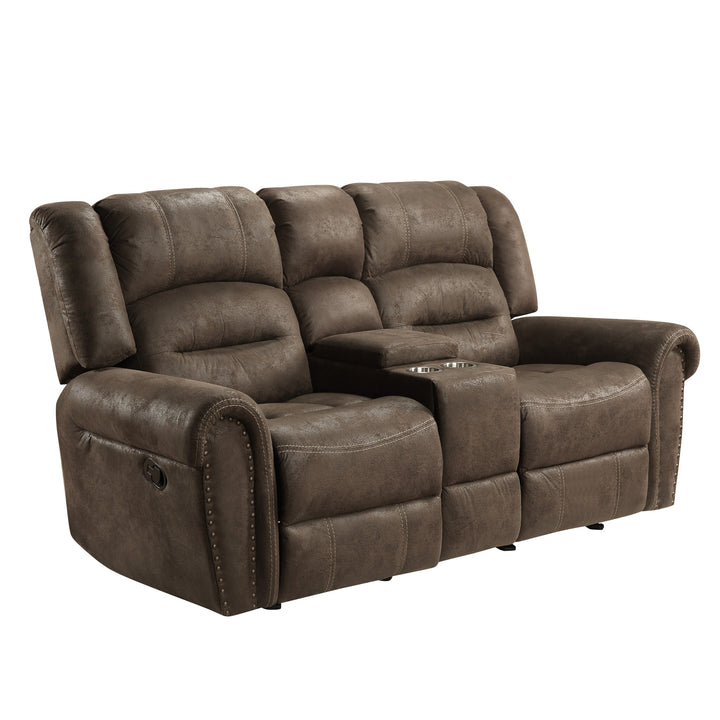 Double Glider Reclining Loveseat With Center Console