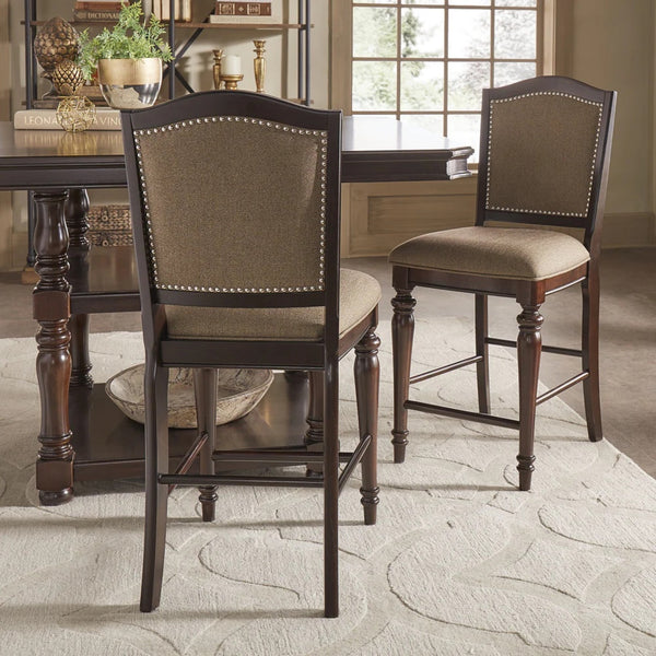 Nailhead Accent Counter Height Chairs (Set of 2)
