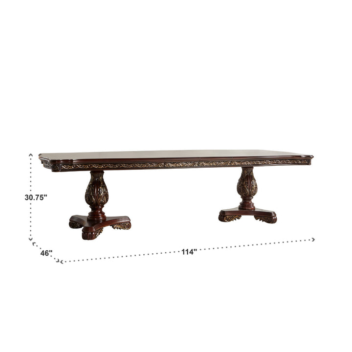 86"-100" Pedestal Extendable Dining Table