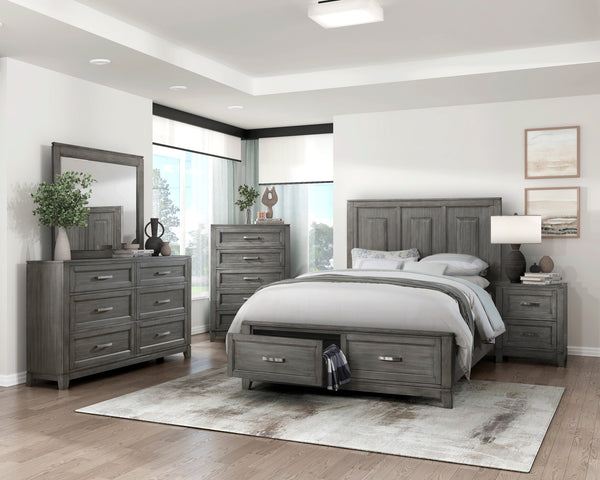 Queen Platform Bed with Footboard Storage