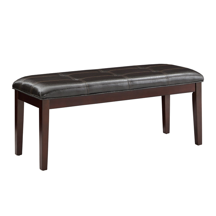 Decatur Espresso Finish 49"W Tufted Bench