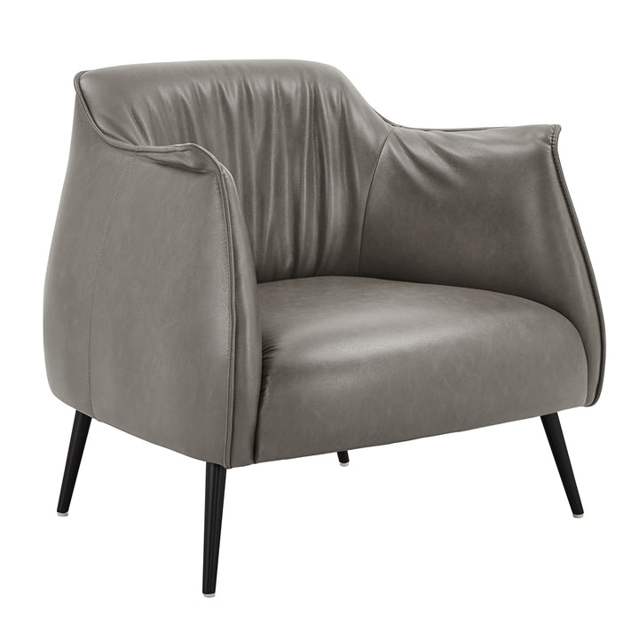 Leather Gel Accent Chair - Gray