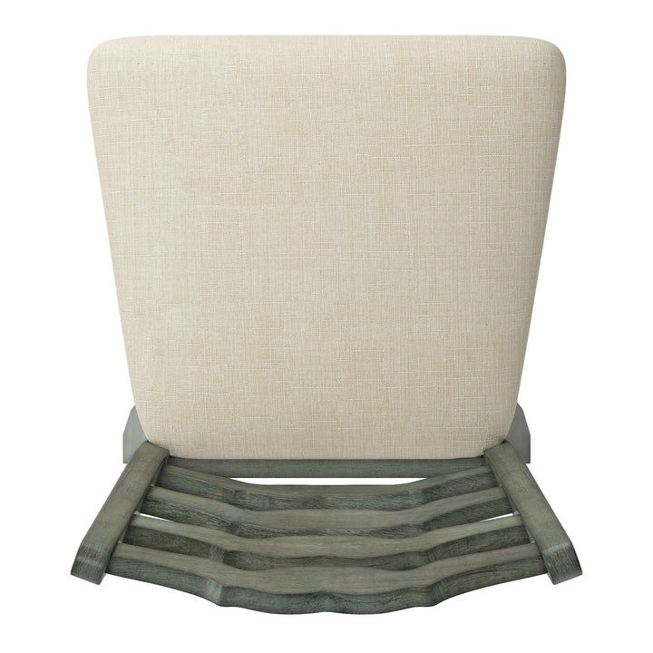 French Ladder Back Counter Height Swivel Stool - Antique Sage Finish