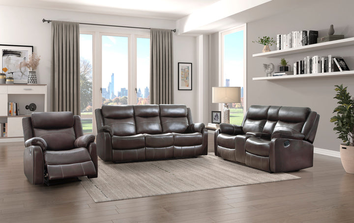 Lay Flat Reclining Chair, Dark Brown Polished Microfiber