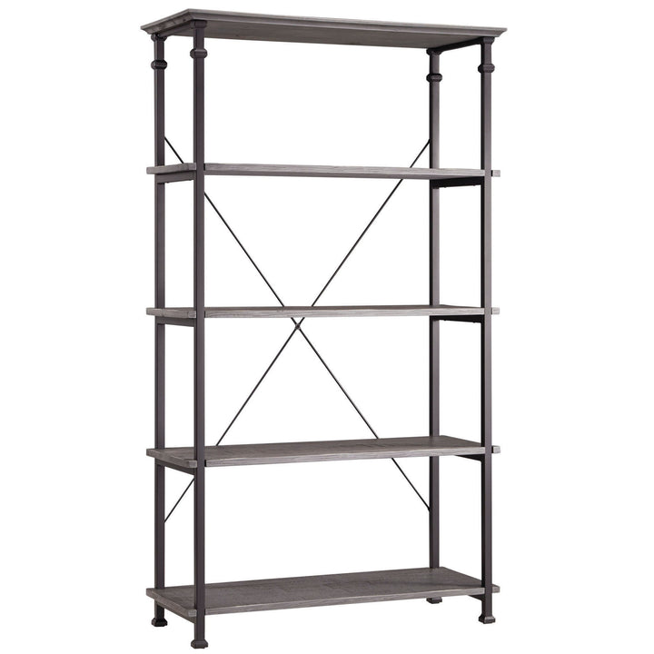 Vintage Industrial Rustic 40-inch Bookcase - Grey Finish
