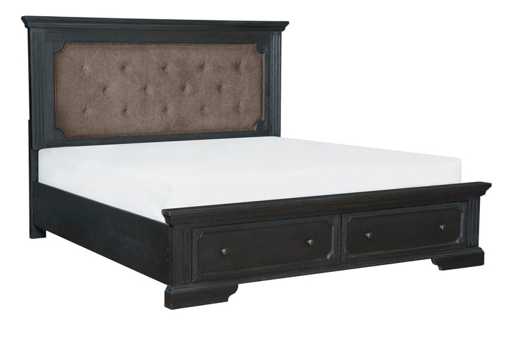 Queen Platform Bed with Footboard Storage