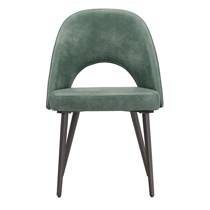 Upholstered Dining Chairs (Set of 2) - Teal PU Leather