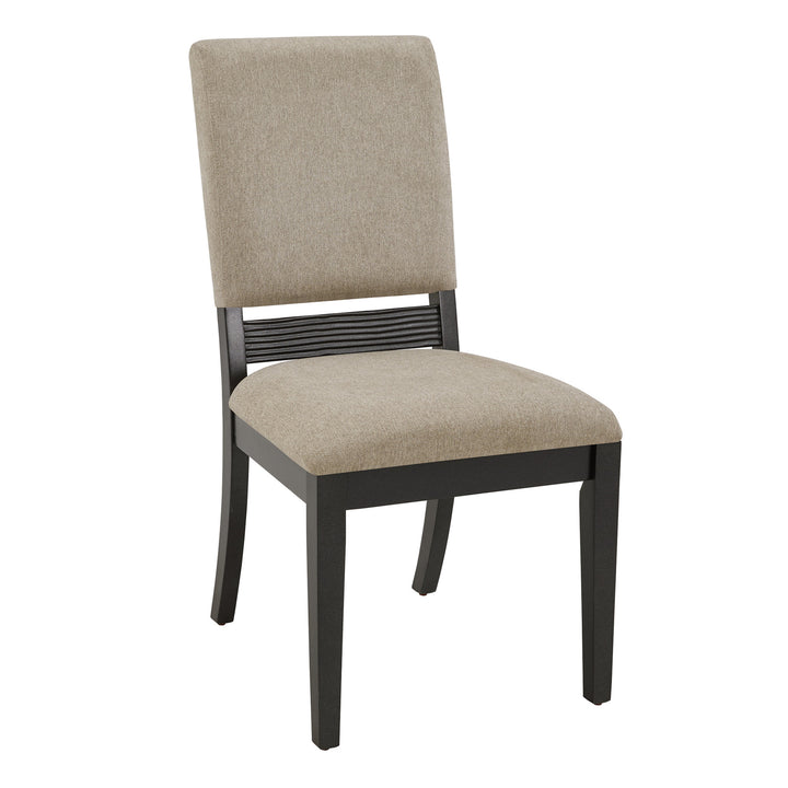 7-piece 92" Black Finish Light Grey Fiber Cement Top Dining Set