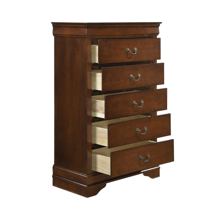 Mayville Burnished Brown Cherry Finish Chest