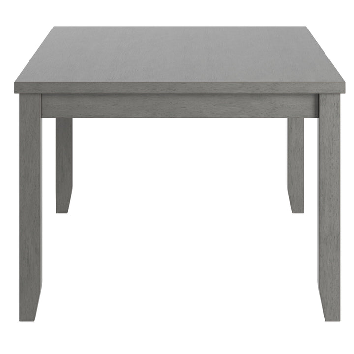 Solid Wood Rectangular Dining Table with Two Drawers - Antique Gray
