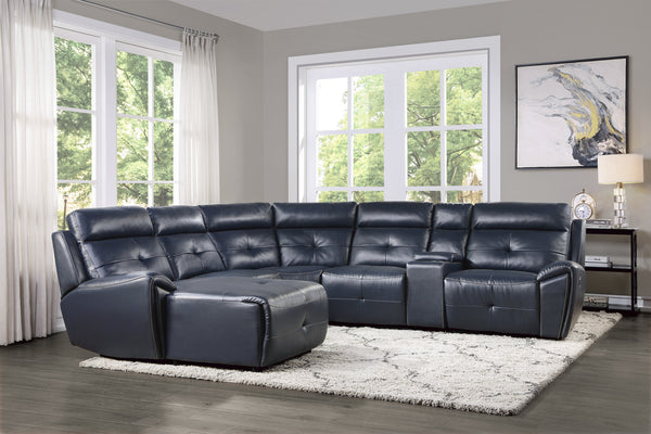 6-Piece Modular Reclining Sectional with Left Chaise