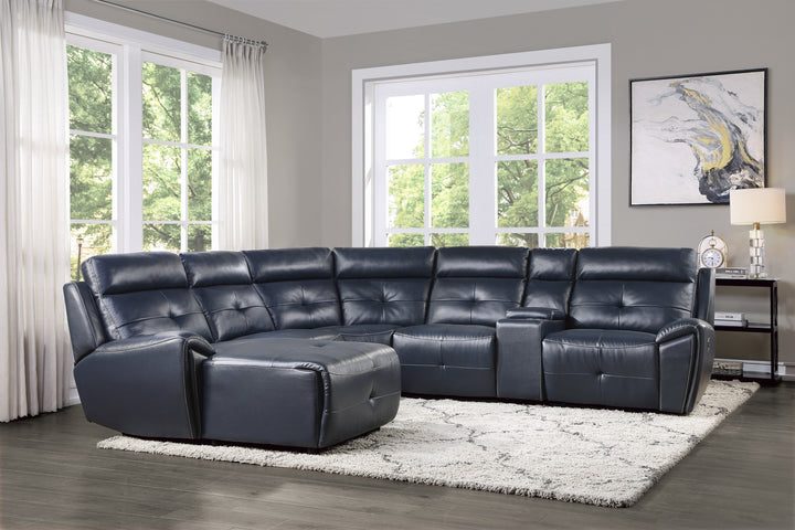 6-Piece Modular Reclining Sectional with Left Chaise