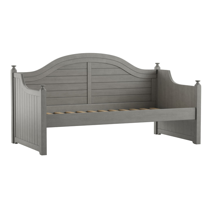 Traditional Paneled Wood Daybed - Antique Grey, No Trundle