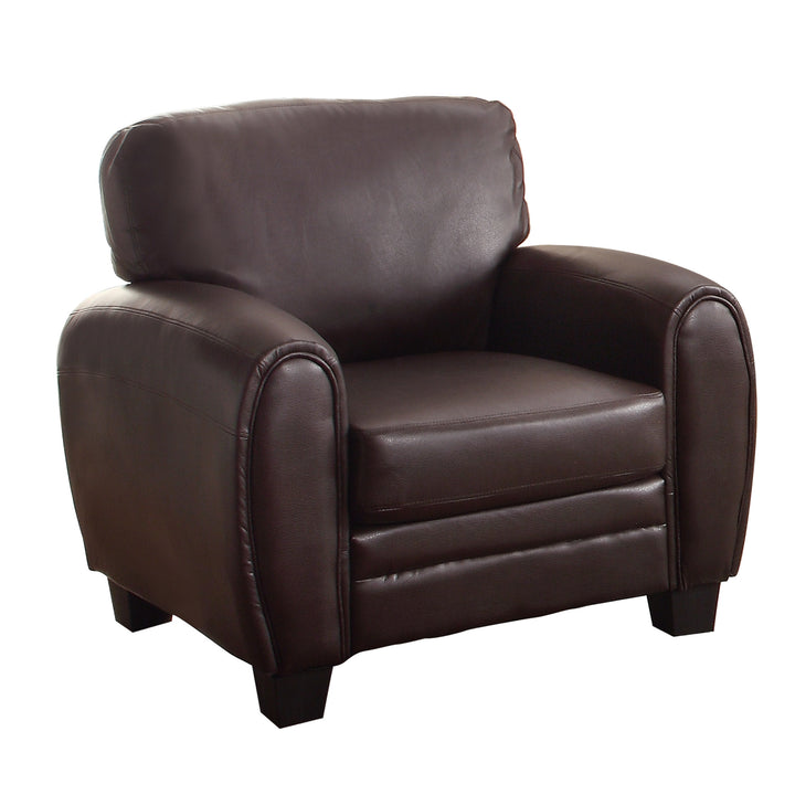 Rubin Dark Brown Bonded Leather Chair