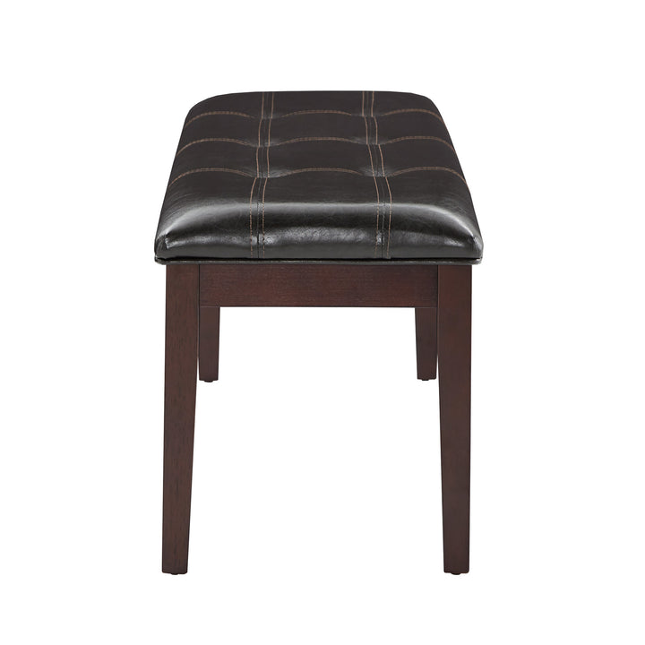Decatur Espresso Finish 49"W Tufted Bench