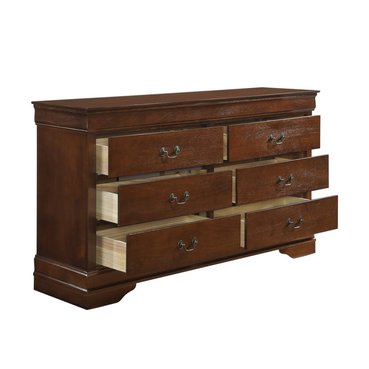 Mayville Burnished Brown Cherry Finish Dresser