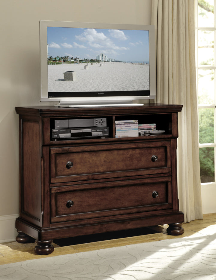 Cumberland Rich Medium Brown Finish Tv Chest