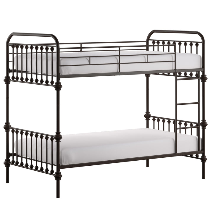 Antique Dark Bronze Iron Metal Bunk Bed