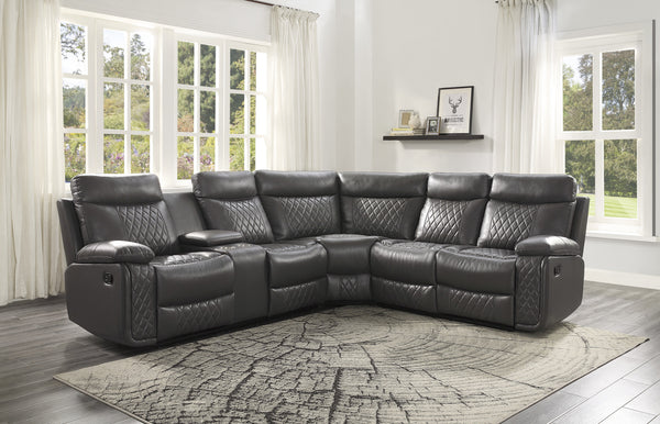 3-Piece Reclining Sectional with Left Console