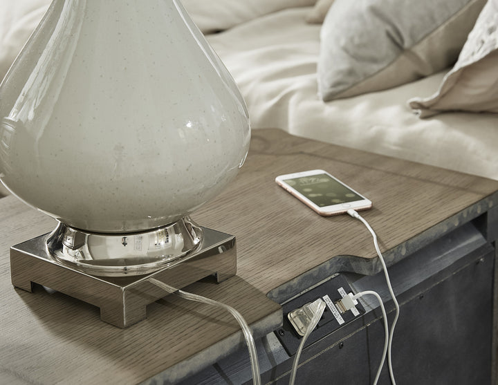 Nightstand with Power Outlet & Usb Port