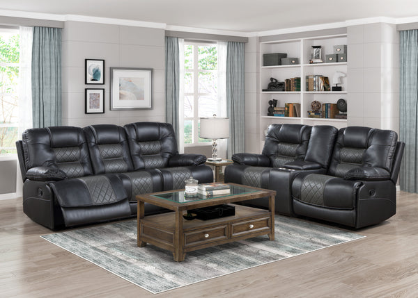 Double Reclining Sofa with Drop-Down Cup Holders, Receptacles & Usb Ports