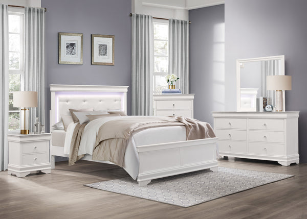 Queen Bed with LED Lighting